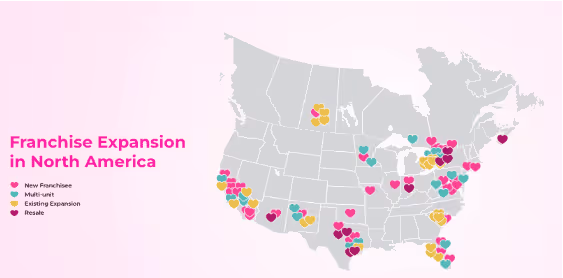 Nurse Next Door Franchise Development Map.