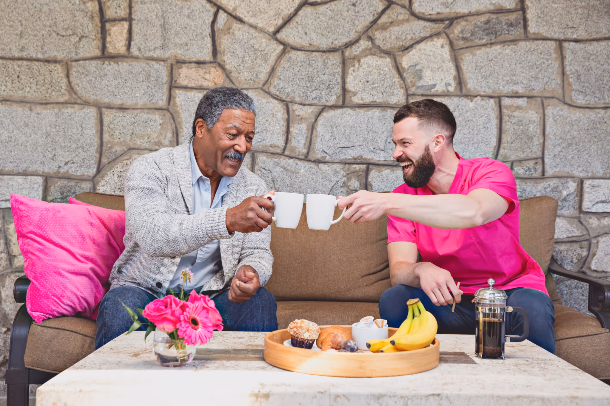 caregive providing home care for a senior