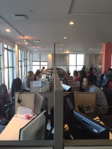 Senior Care Franchise Nurse Next Door's Care Services Specialists hard at work answering calls and filling visits.