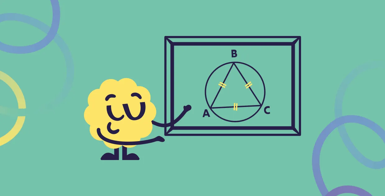Brainster mascot introducing basic geometry concepts for kids math tutoring Level 1.