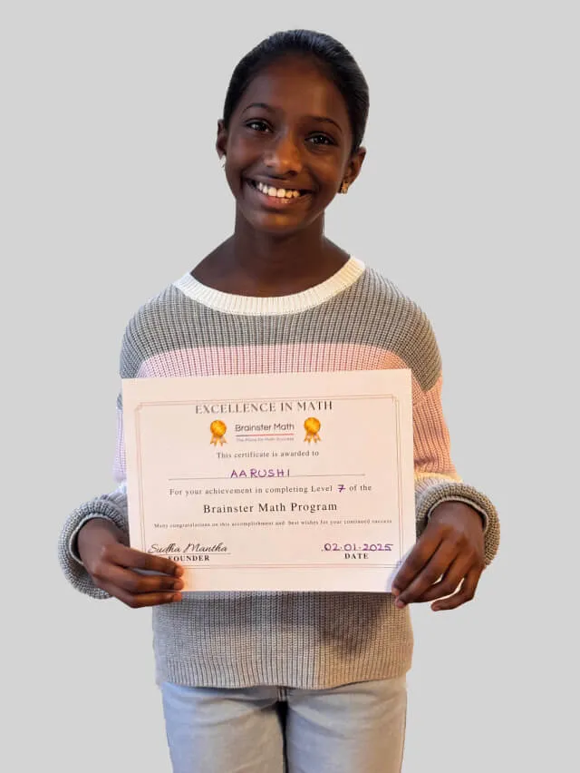 Gallery Image of successful students who thrived with Brainster's math for kids program.