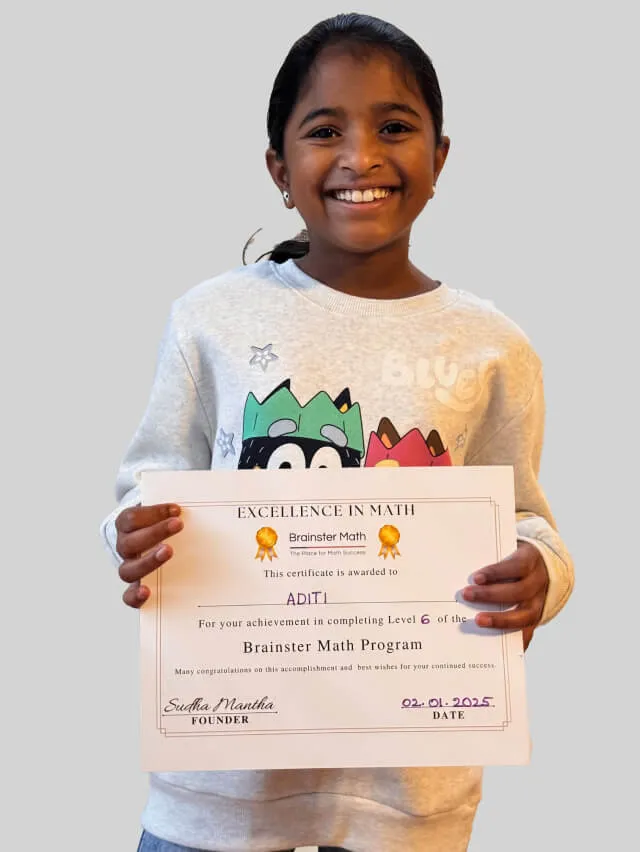 Gallery Image of successful students who thrived with Brainster's math for kids program.