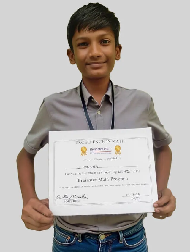 Gallery Image of successful students who thrived with Brainster's math for kids program.
