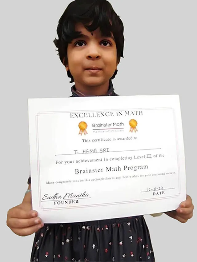 Gallery Image of successful students who thrived with Brainster's math for kids program.