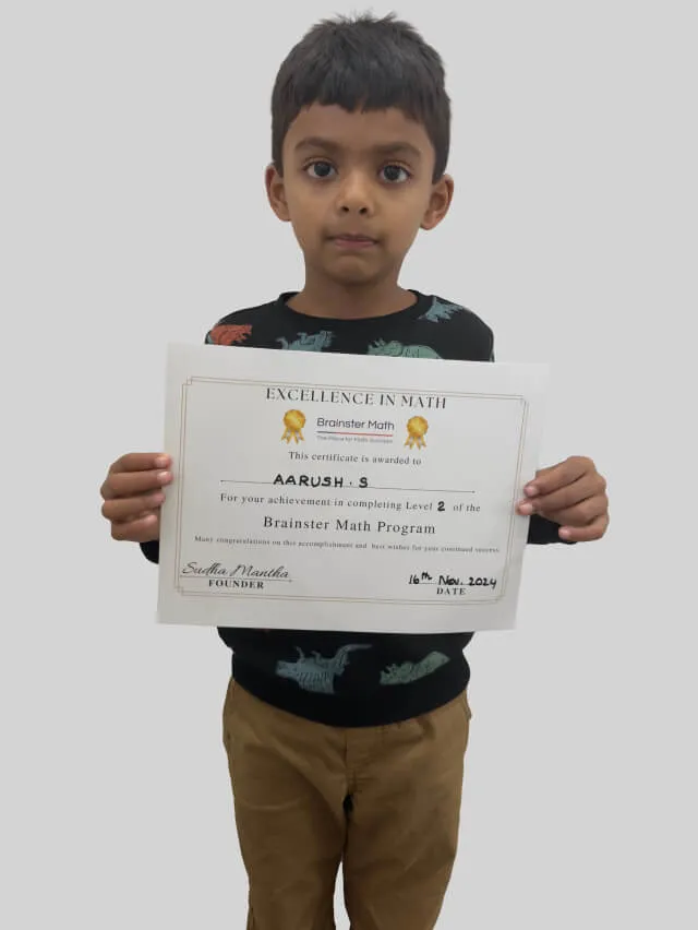 Gallery Image of successful students who thrived with Brainster's math for kids program.