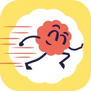 BrainsterMath mascot dashing forward with energetic speed