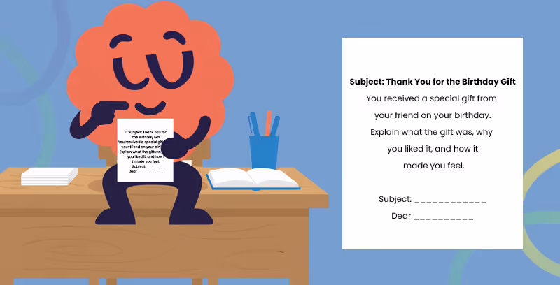 Mascot explaining reverse addition for subtraction in Brainster's math for kids Level 1.