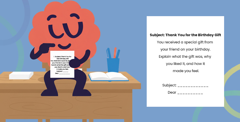 Mascot explaining reverse addition for subtraction in Brainster's math for kids Level 1.