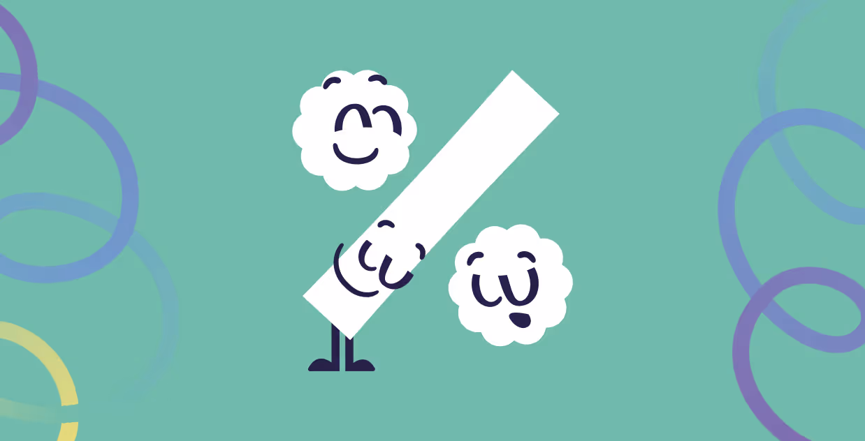 Concept icon for learning percentages and real-world applications through Level 7 online math tutoring.
