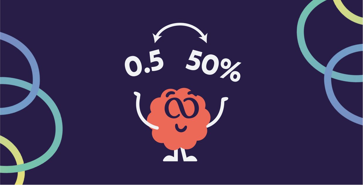 Mascot demonstrating decimal and percent conversions through Level 8 online math tutoring.
