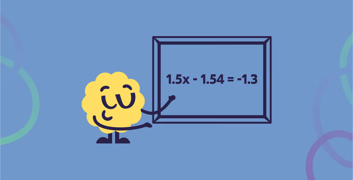 Mascot teaching how to solve linear equations with various coefficients in Level 9 kids math tutoring.