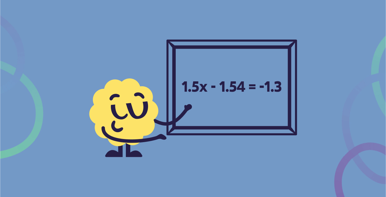 Mascot teaching how to solve linear equations with various coefficients in Level 9 kids math tutoring.