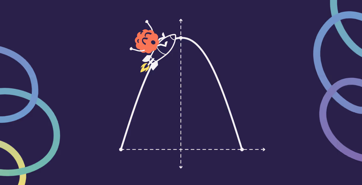 Mascot demonstrating solving complex word problems using quadratic equations on the Level 12 math learning platform.