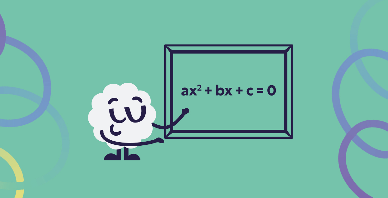 Brainster mascot explaining methods for solving quadratic equations on the Level 12 math learning platform.
