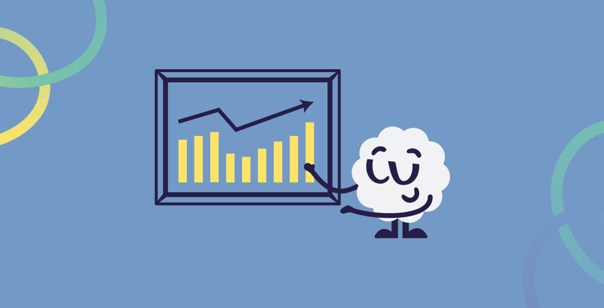 Mascot exploring financial mathematics like simple and compound interest through Level 12 online math tutoring.