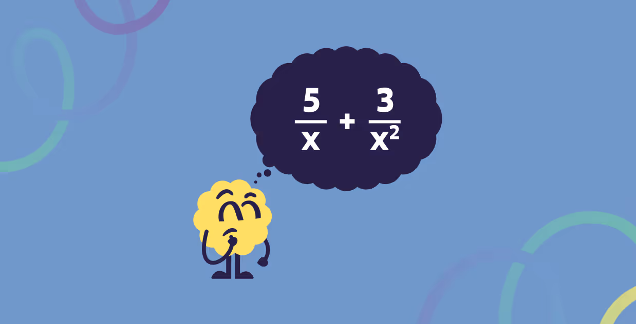 Mascot teaching operations with rational expressions with guidance from your math tutor in Level 13.