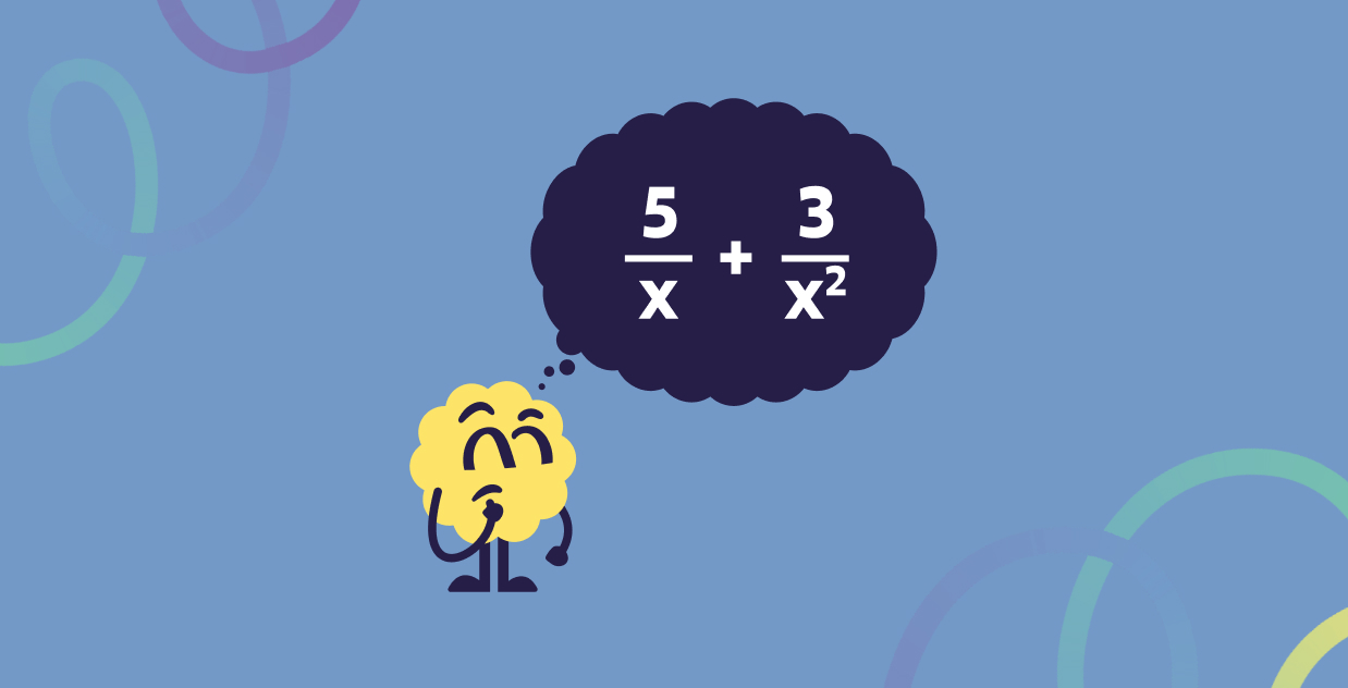 Mascot teaching operations with rational expressions with guidance from your math tutor in Level 13.