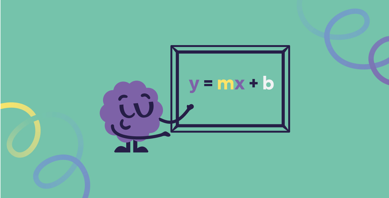 Mascot explaining graphing linear equations and exploring line relationships on the math learning platform for Level 15.
