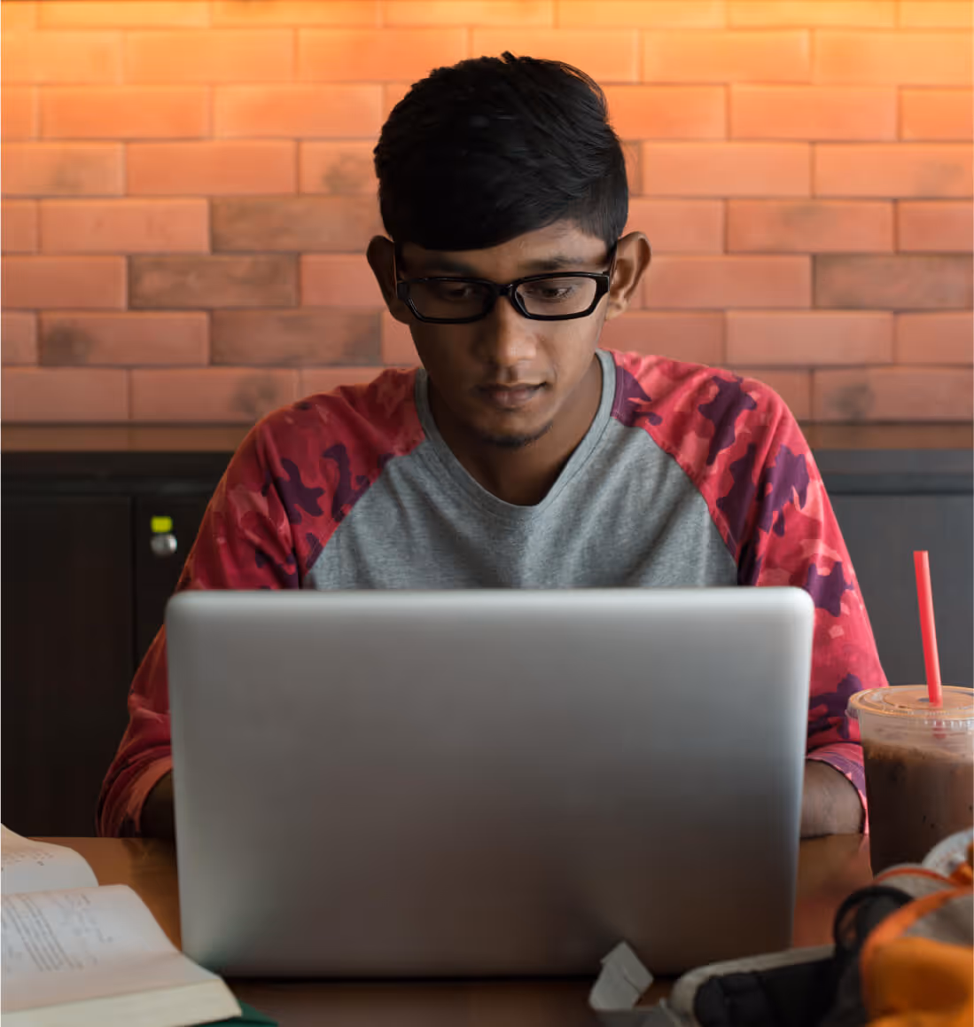 Student concentrating while learning coordinate geometry via online math tutoring for Curriculum Level 15.