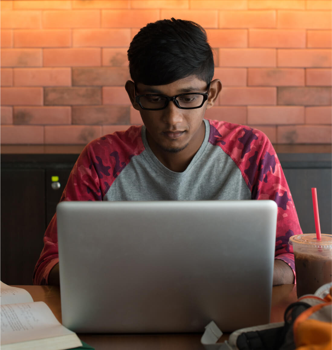 Student concentrating while learning coordinate geometry via online math tutoring for Curriculum Level 15.