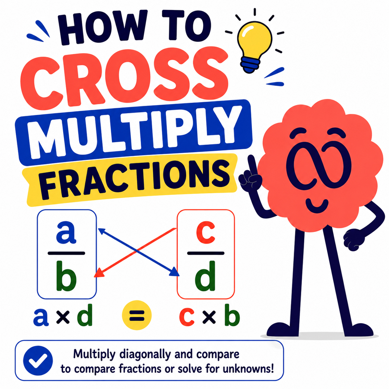 Cross multiply fractions