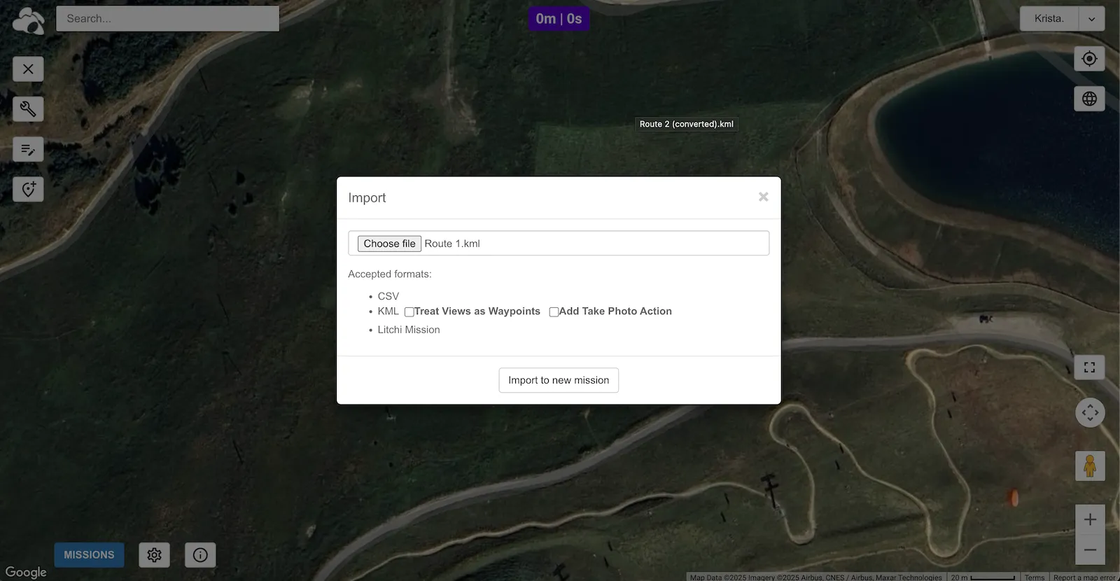 How to Import a drone survey from UgCS as KML into Litchi Mission Hub