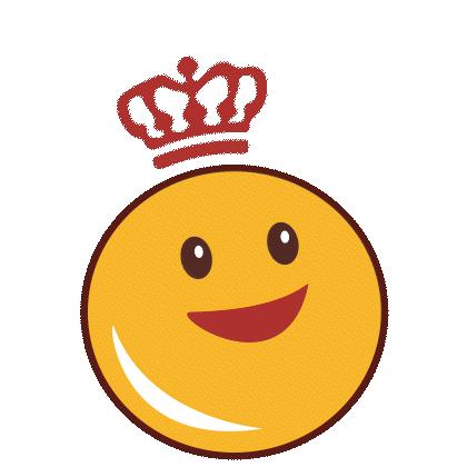 GiF of a dancing royal family mascot.
