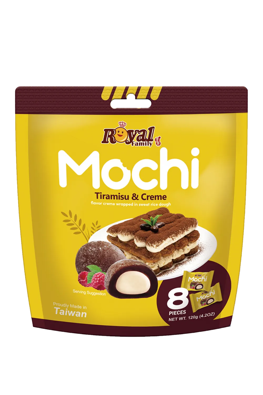 A product image of Royal Family's Tiramisu & Creme mochi
