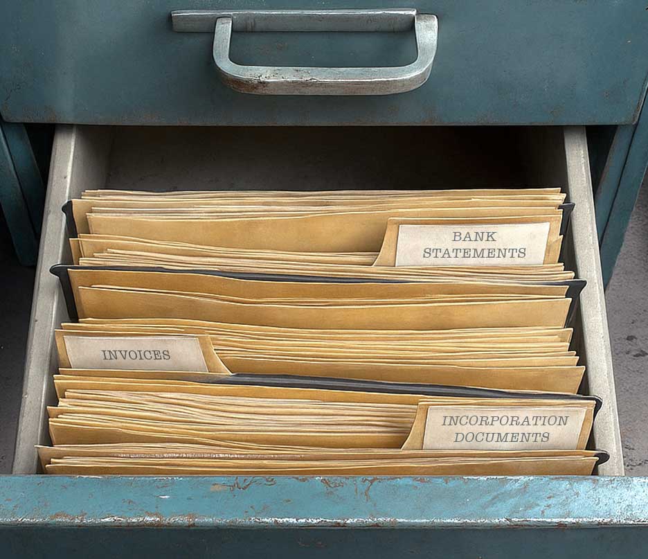 A filing cabinet