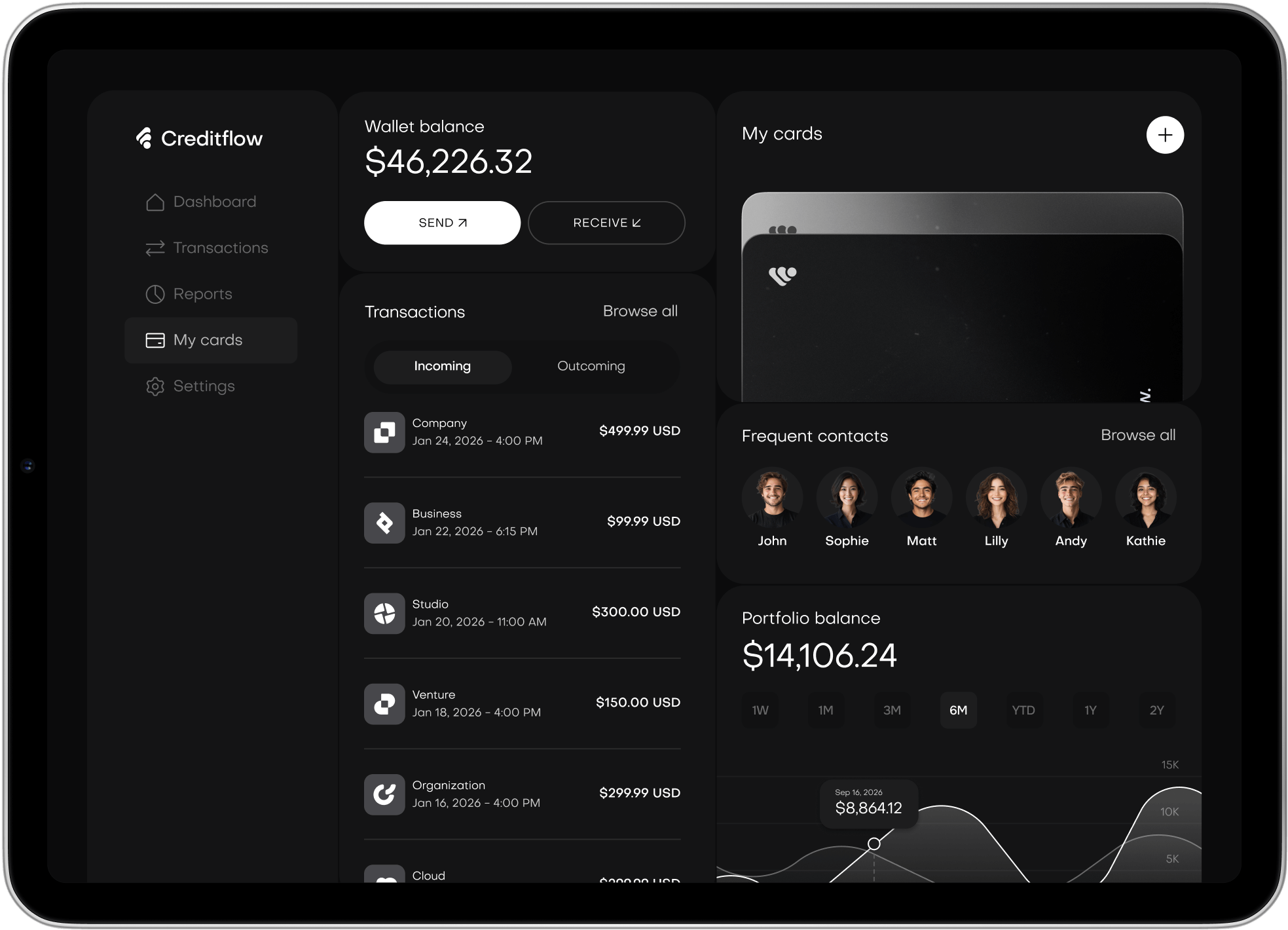 Account Table - Creditflow Webflow Template | BRIX Templates