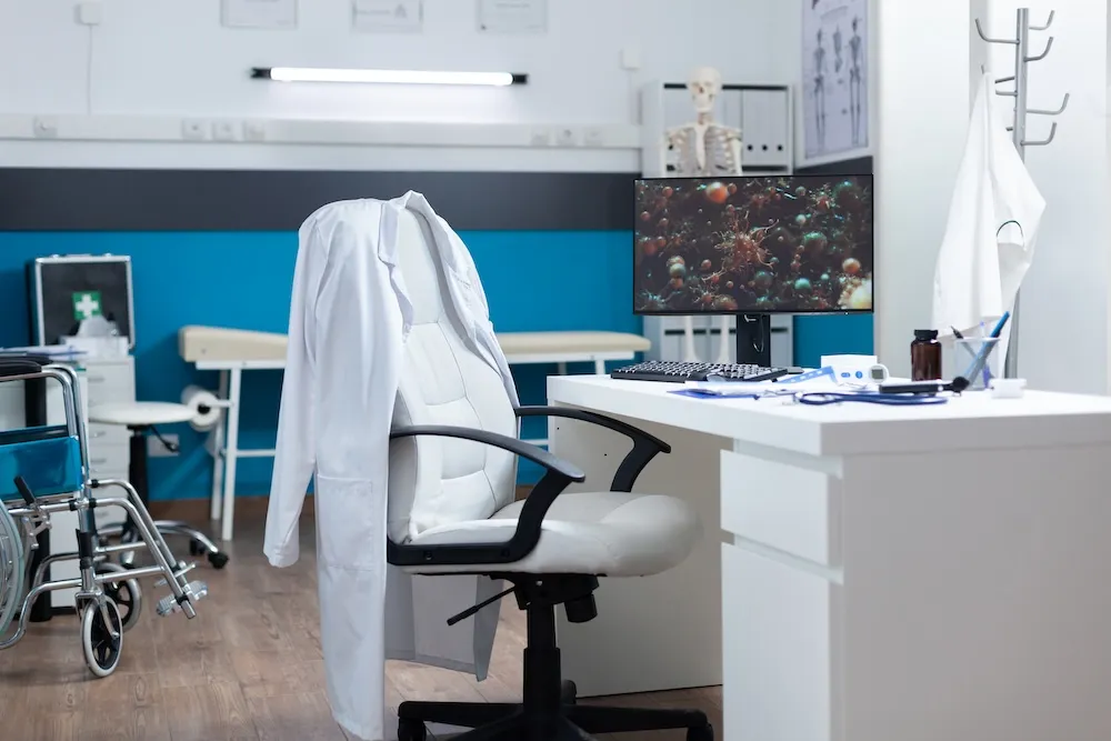 Modern medical office workspace with healthcare equipment in Ontario clinic