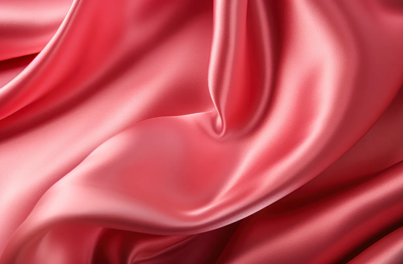 Soft pink satin fabric draping elegantly.