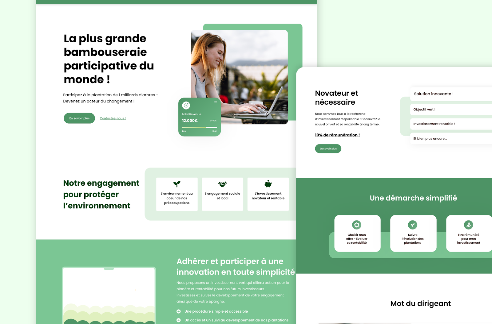 Webdesign de site Web vitrine réalisé par HeySimon, graphiste par abonnement.