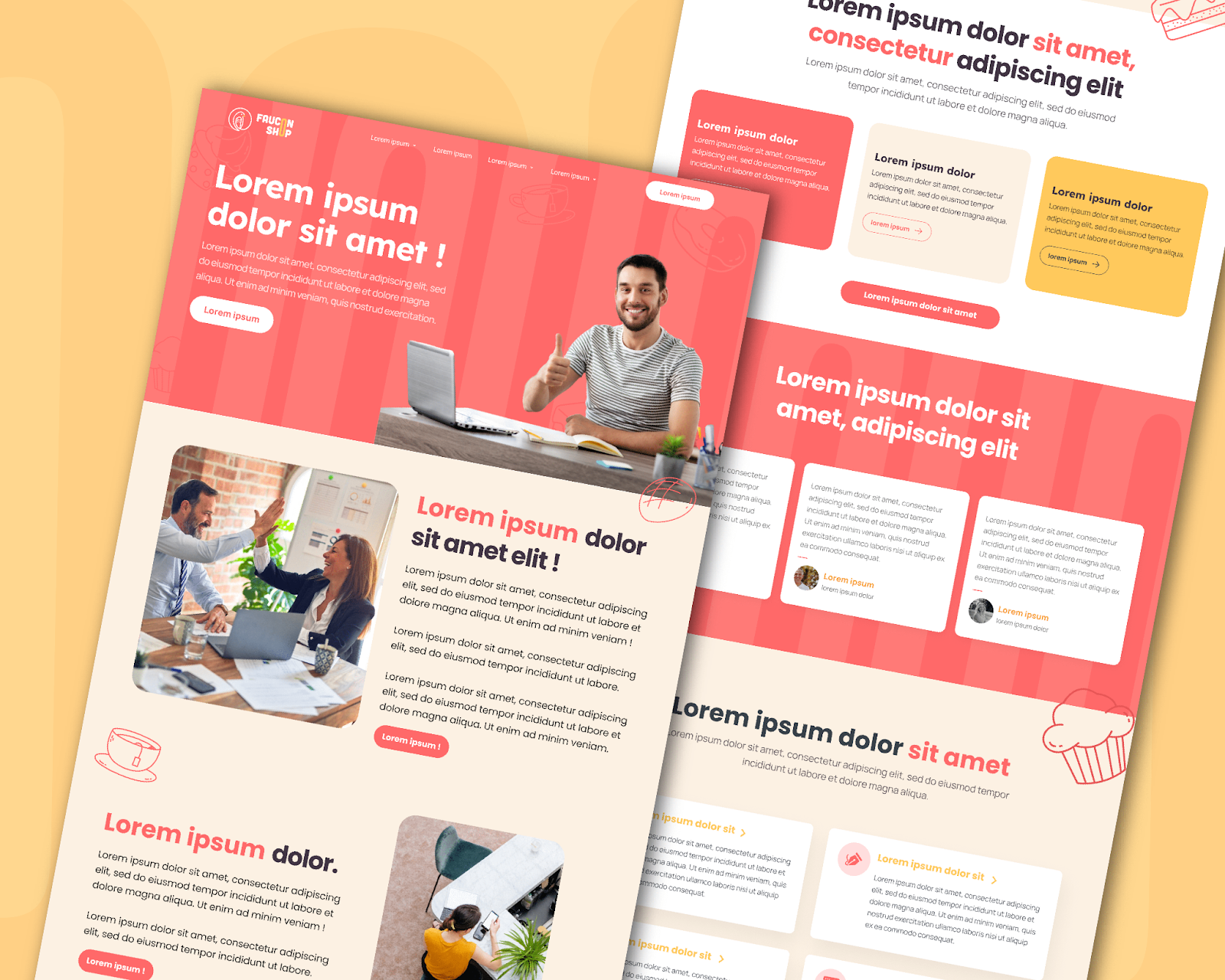 Webdesign réalisé par HeySimon, solution graphique par abonnement sans engagement.