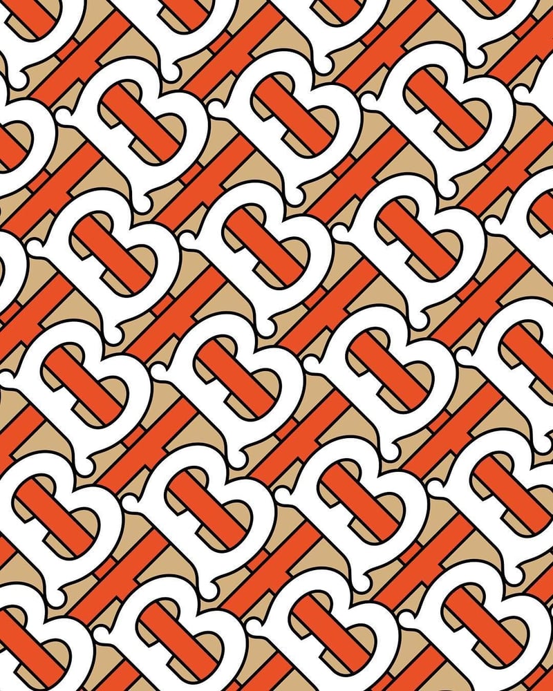 Pattern et motif de Burberry avec le "TB Check'