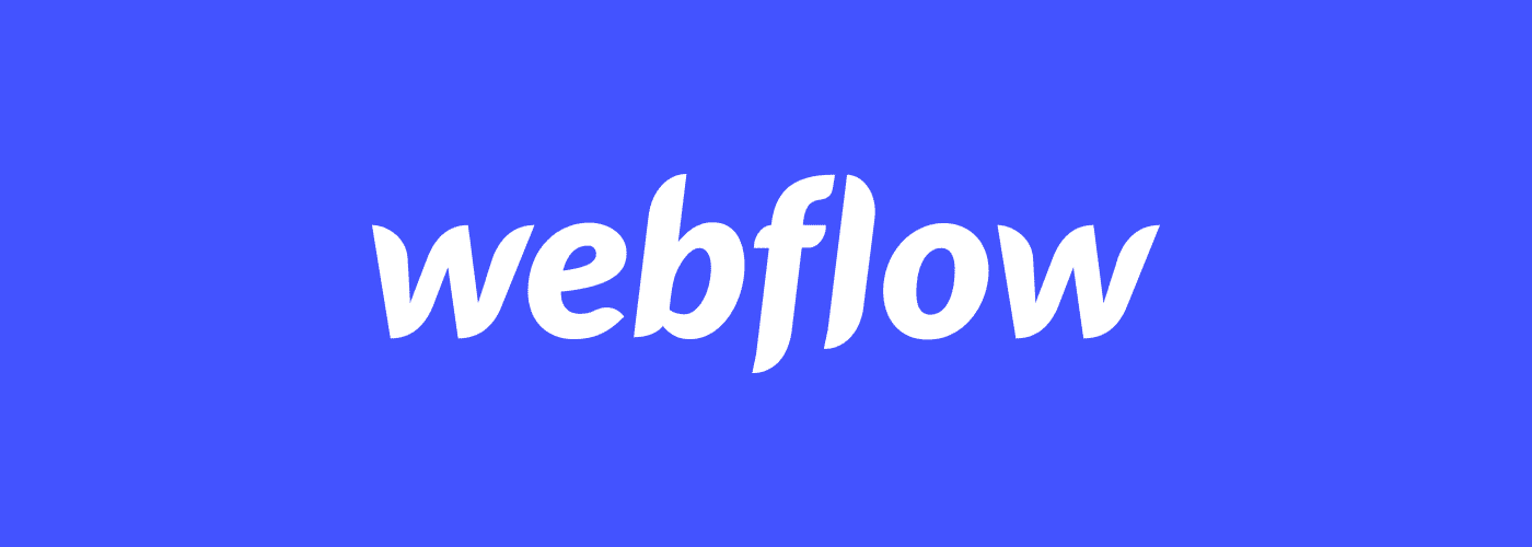 Logo du CMS Webflow dans l'article de Simon (agence de design graphique par abonnement basé à Paris).