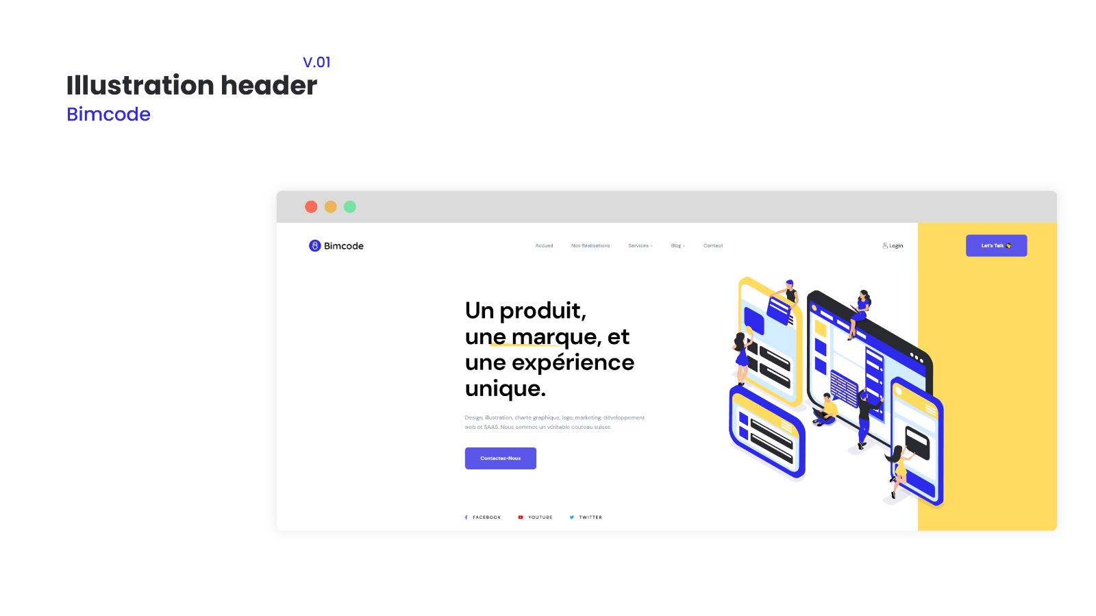 Création d'une illustration de header par HeySimon, solution graphique par abonnement