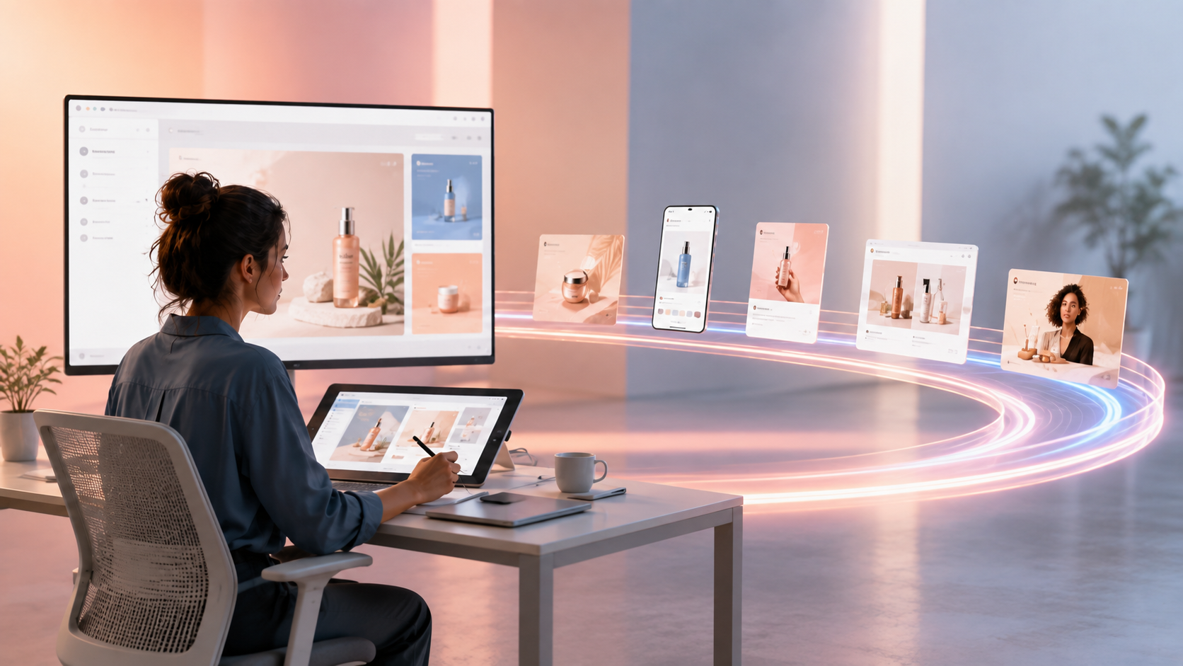 Bannière de l'article sur la création graphique e-commerce : tenir la cadence créative que vos ventes exigent, réalisation Heysimon.