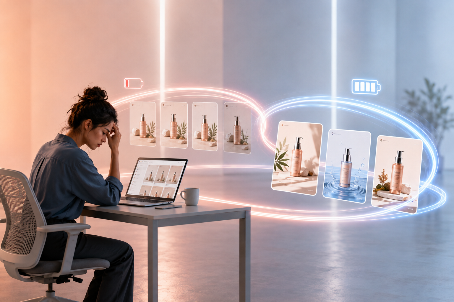 Bannière de l'article sur la fatigue publicitaire : renouveler ses créas d'ads e-commerce, réalisation Heysimon.