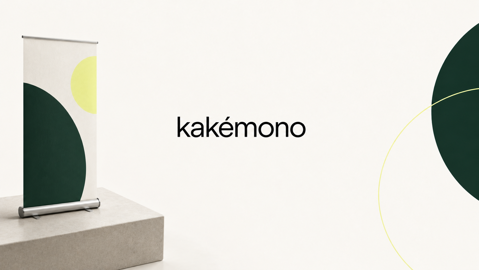 Le kakémono, support vertical enroulable déployé sur les salons et dans les espaces d'accueil
