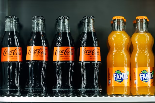 bottles of soda drinks