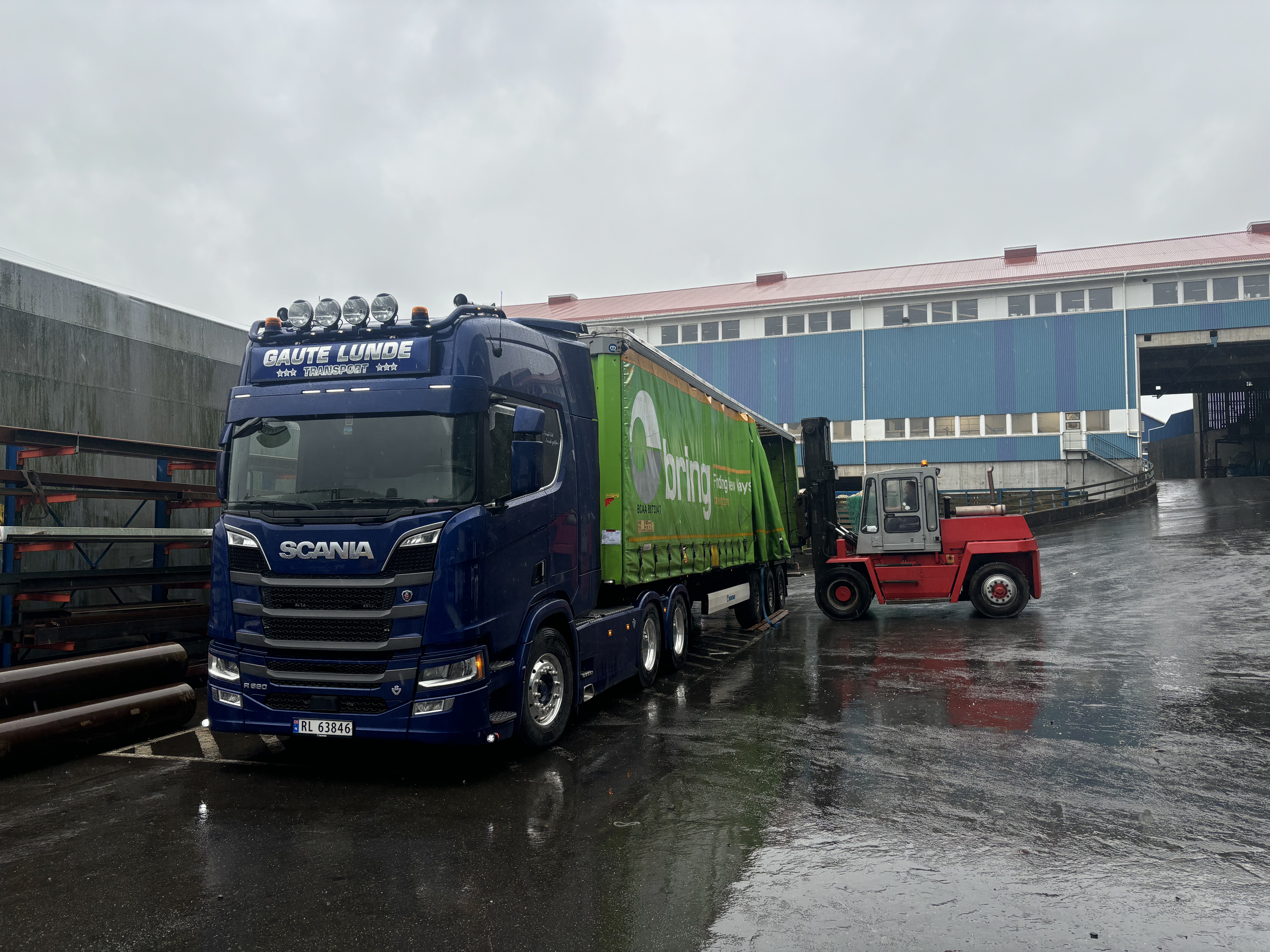 image of truck on the road