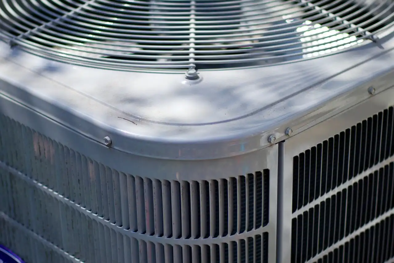 The corner of an HVAC unit.