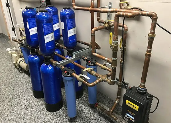 Complex blue whole-house water filtration