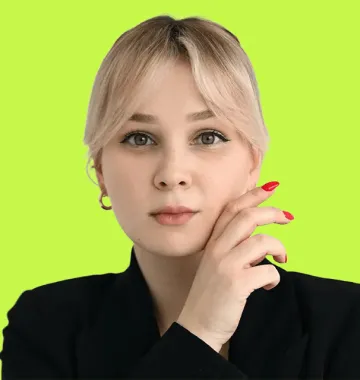 A woman in a black shirt