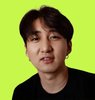 A man in a black T-shirt