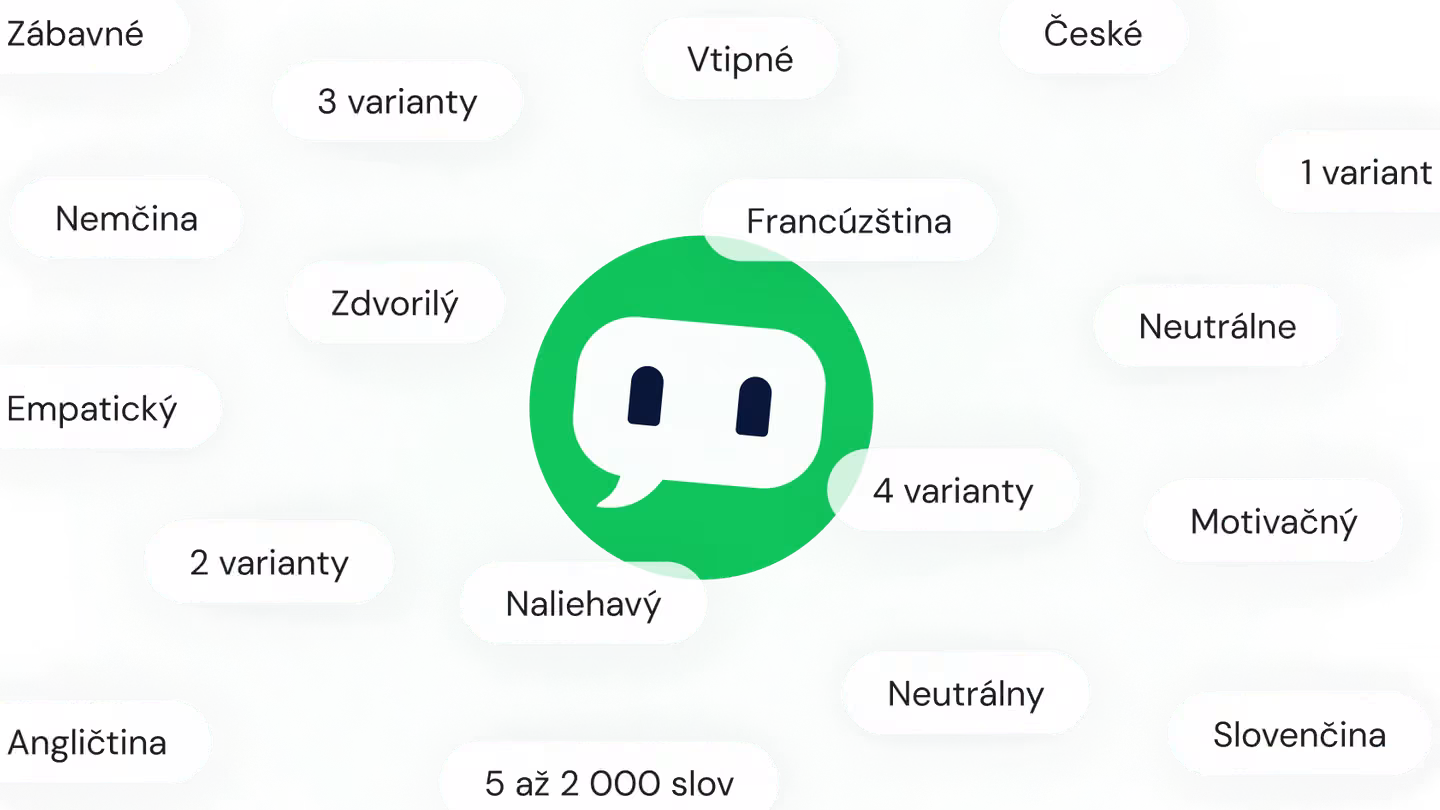 Výber tónu a jazyka v šablónach