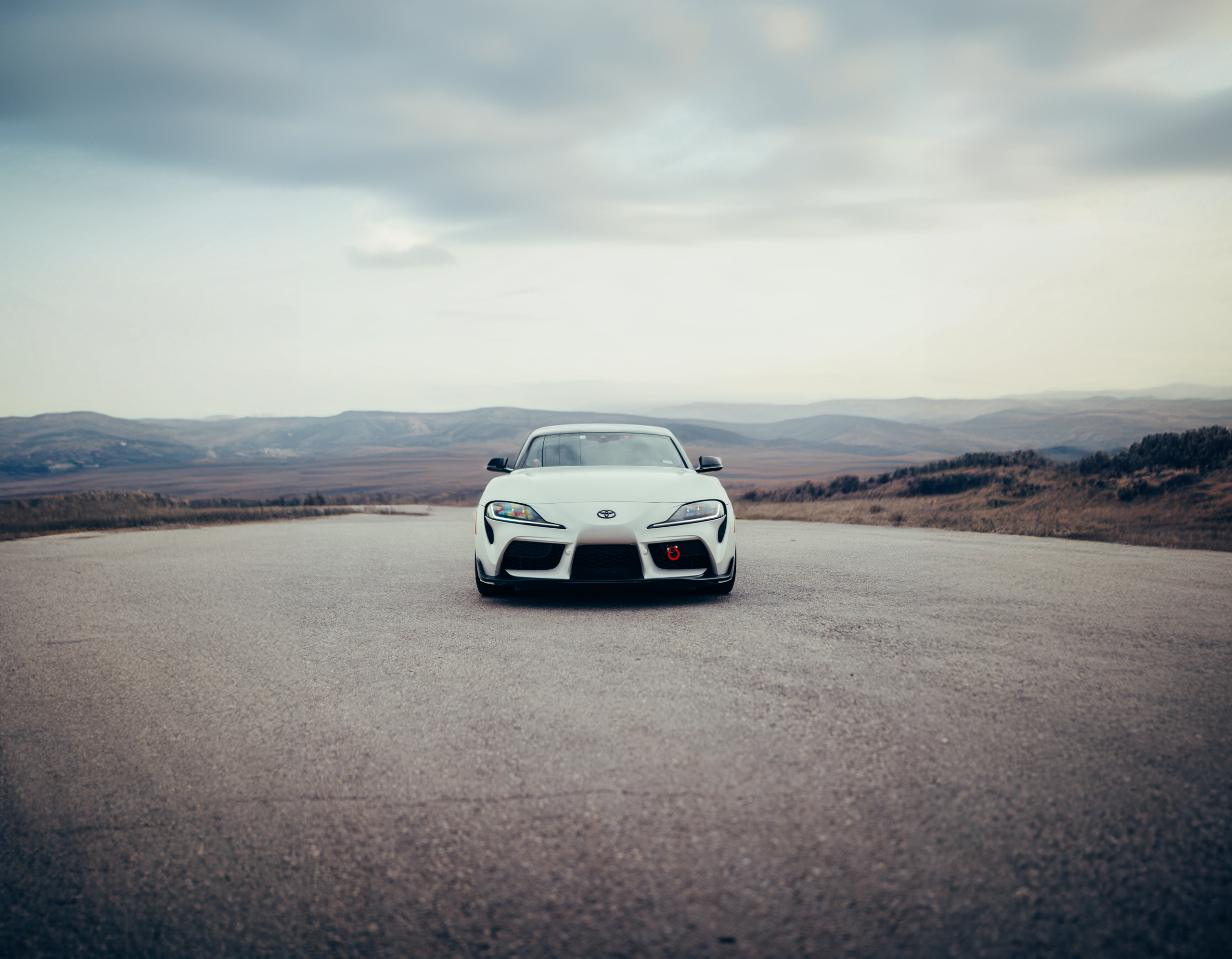 a car on a road
