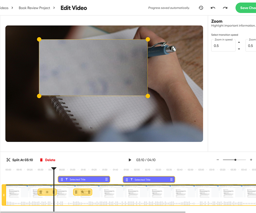 Trim and split videos in seconds.