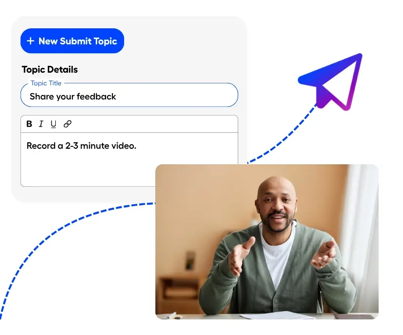 Collect employee feedback with simple video requests.